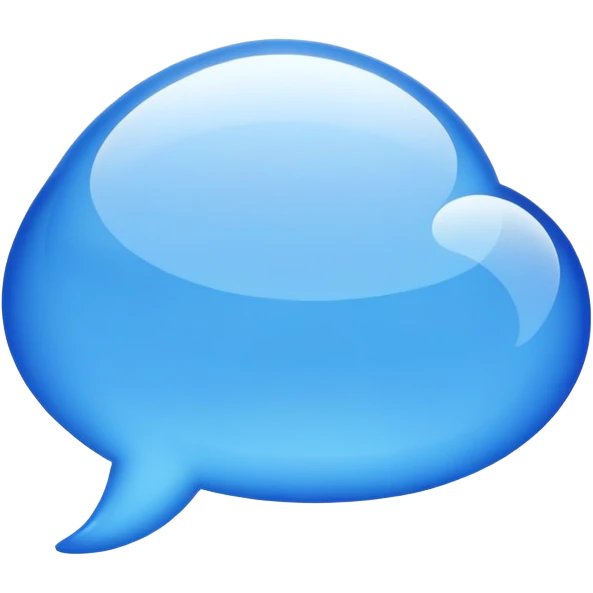 blue message bubble emoji