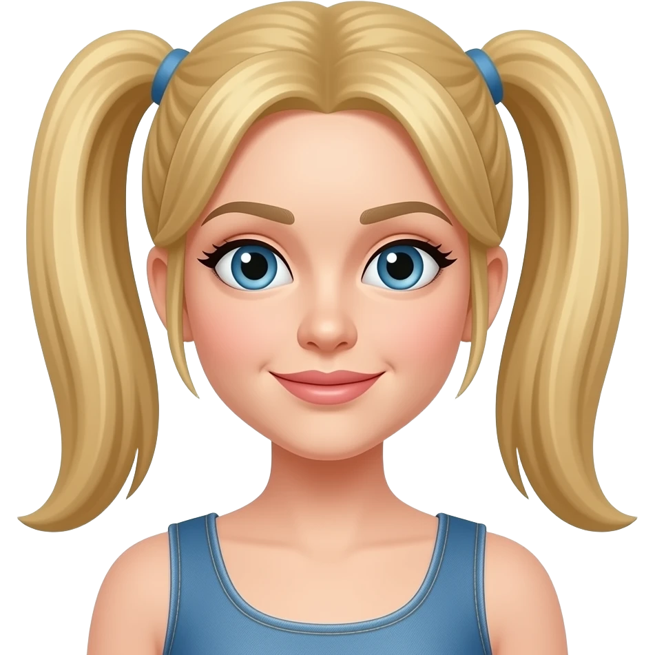 Blonde Woman with Ponytails emoji