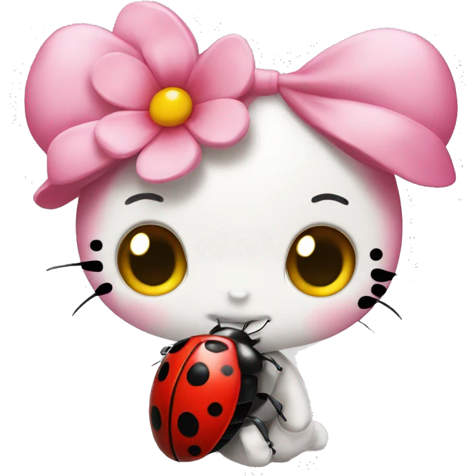 ladybug hello kitty emoji