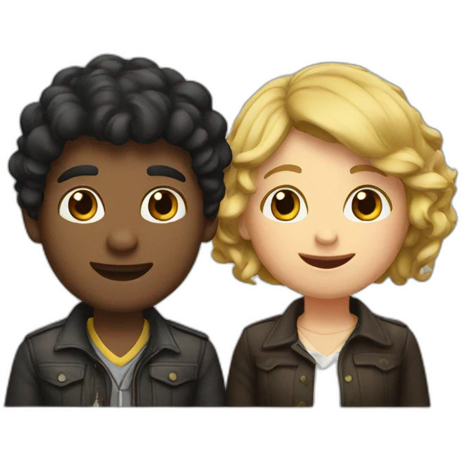 Cheers boy and girl emoji
