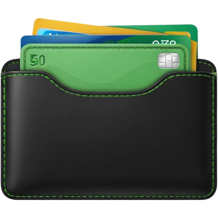 portefeuille avec billet et carte bancaire emoji