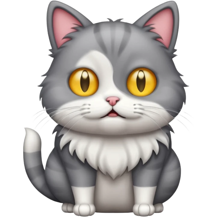 Scared cat peeing emoji