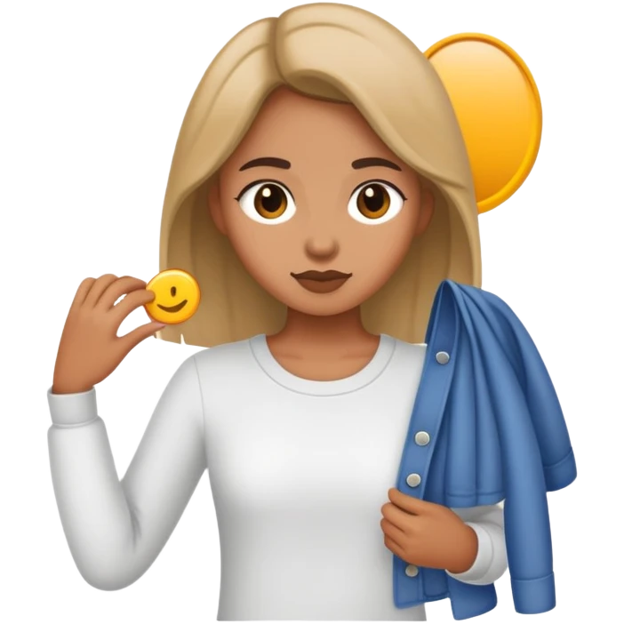 Chica vistiendose
 emoji