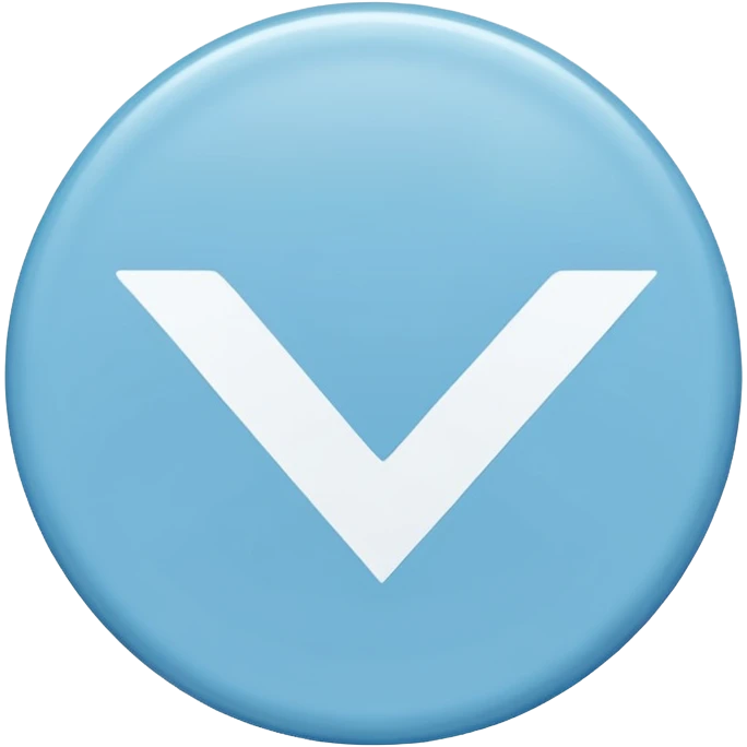 light blue circle  with white check mark in the middle  emoji