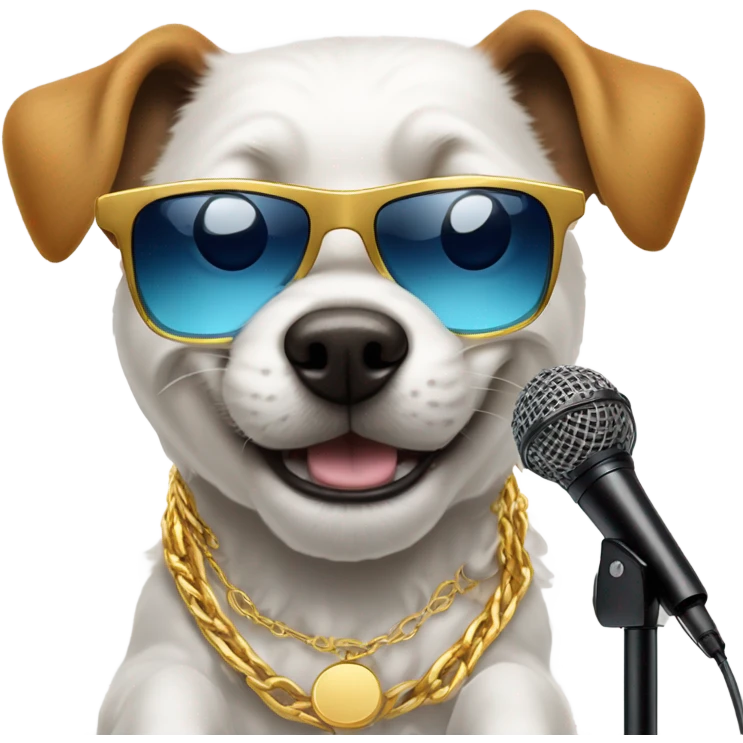 dog rapping emoji