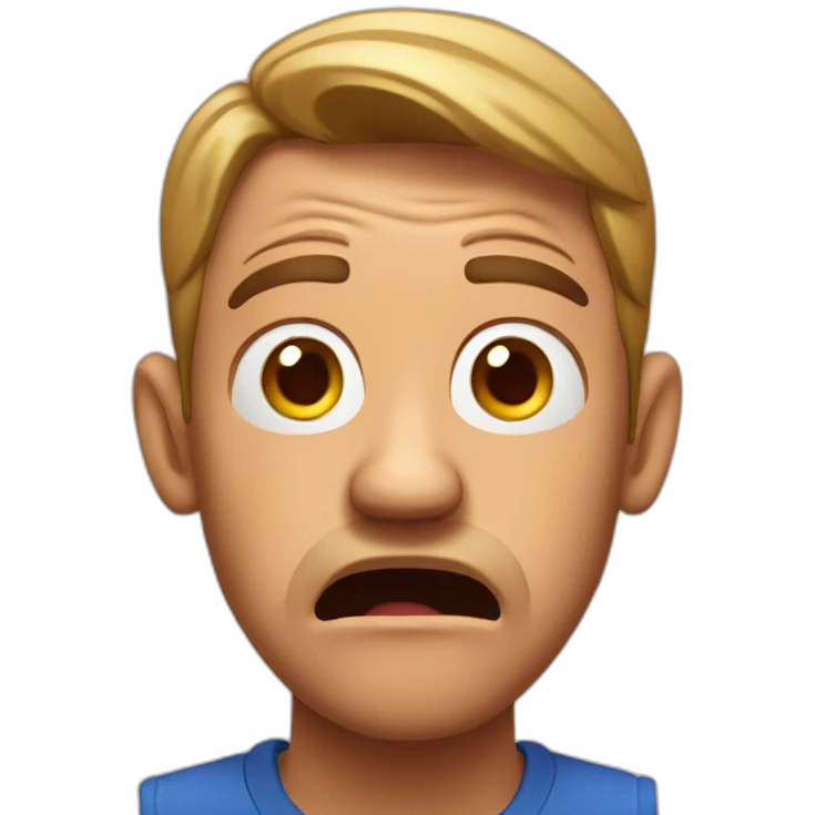 Shocked man emoji