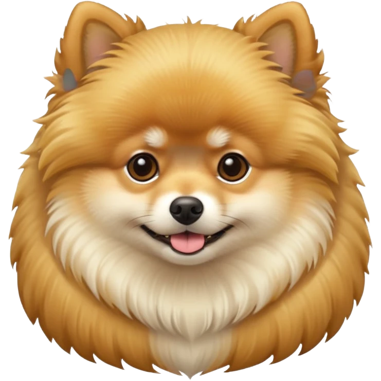 Pomeranian small golden emoji
