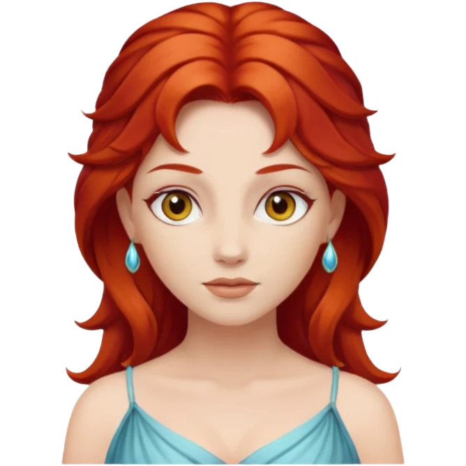 red hair goddess emoji