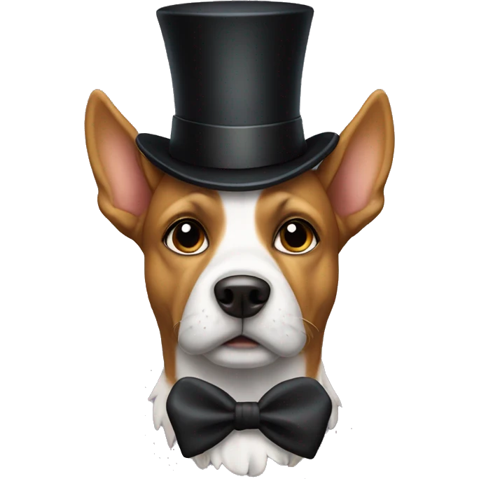 Dog with top hat emoji