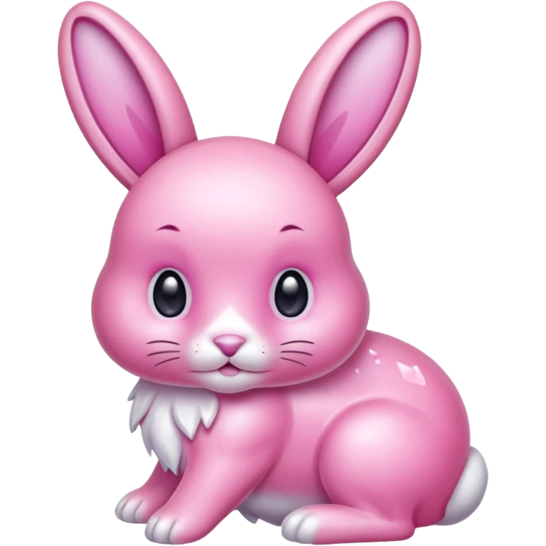  crystallized bunny pink emoji
