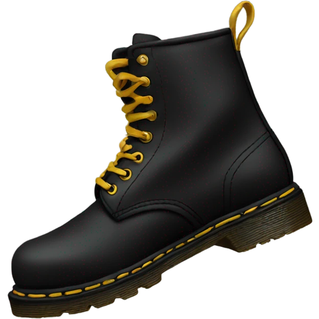 black doc martens emoji
