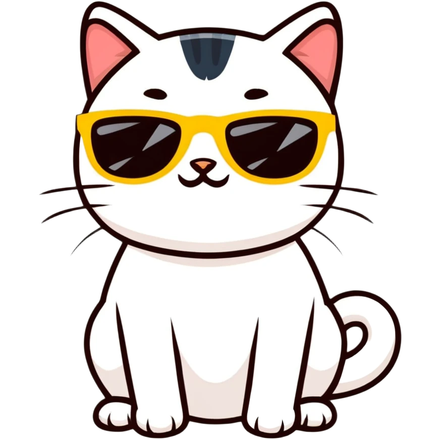 Cat with sunglasses emoji