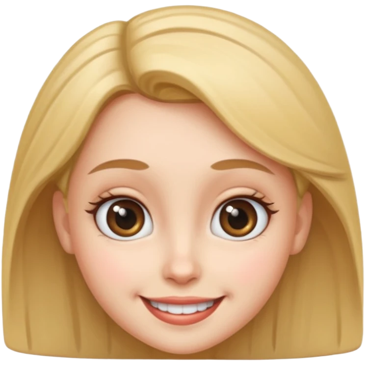 Cartoon style female head emoji