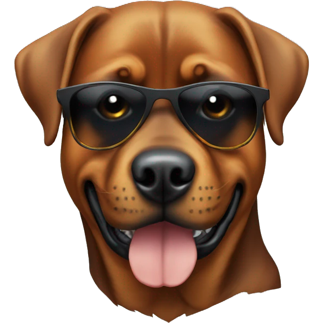 Rottweiler with sunglasses  emoji