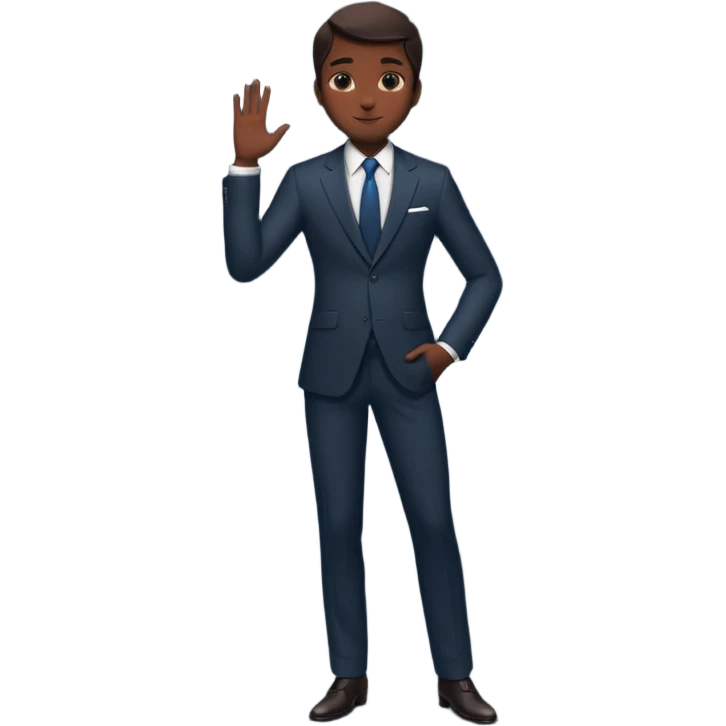 silhouette of a man in a graceful pose posing for the camera emoji