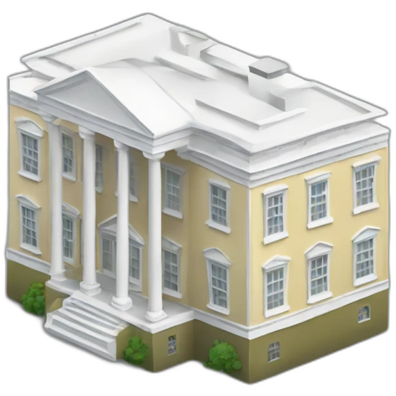 white house isometric emoji