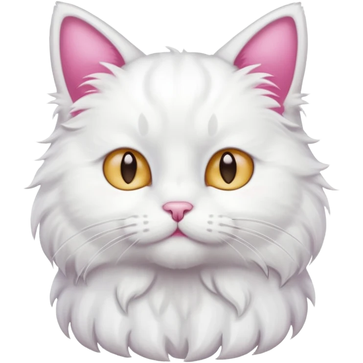 a full-body white cat emoji