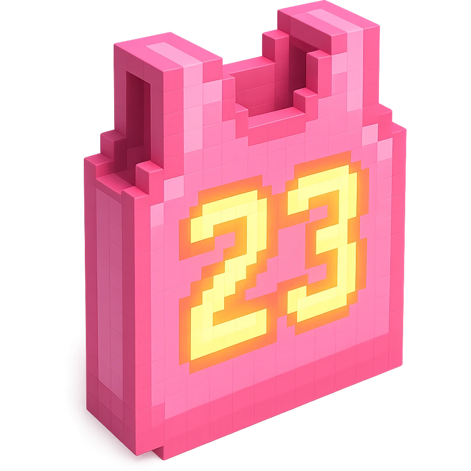 розовая баскетбольная майка со светящейся надписью "23", no background emoji