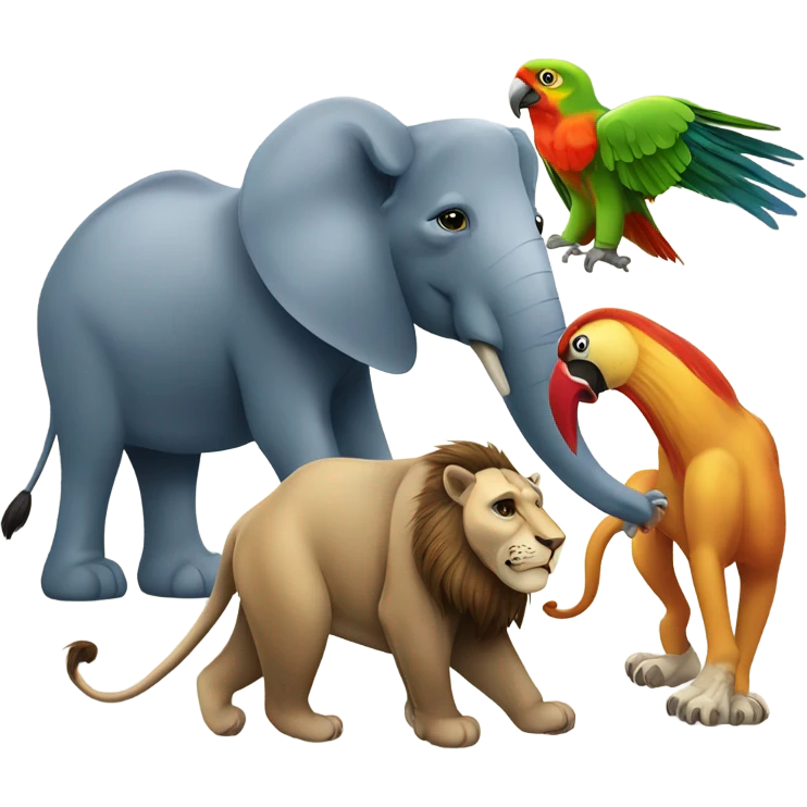 Crazy animal background emoji