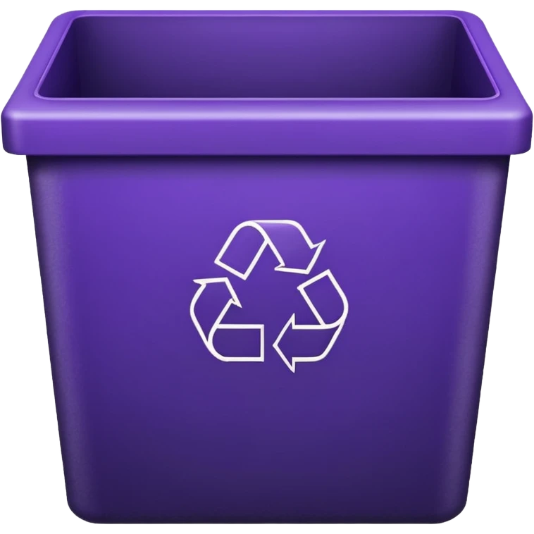 dark purple round recycle bin emoji