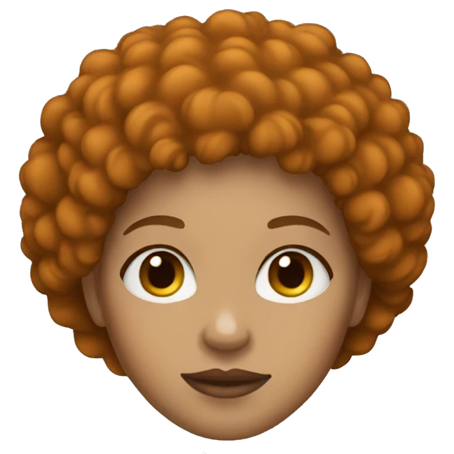 Light skin woman with ginger Afro emoji