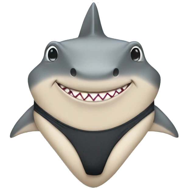 Shark with a top bikini  emoji