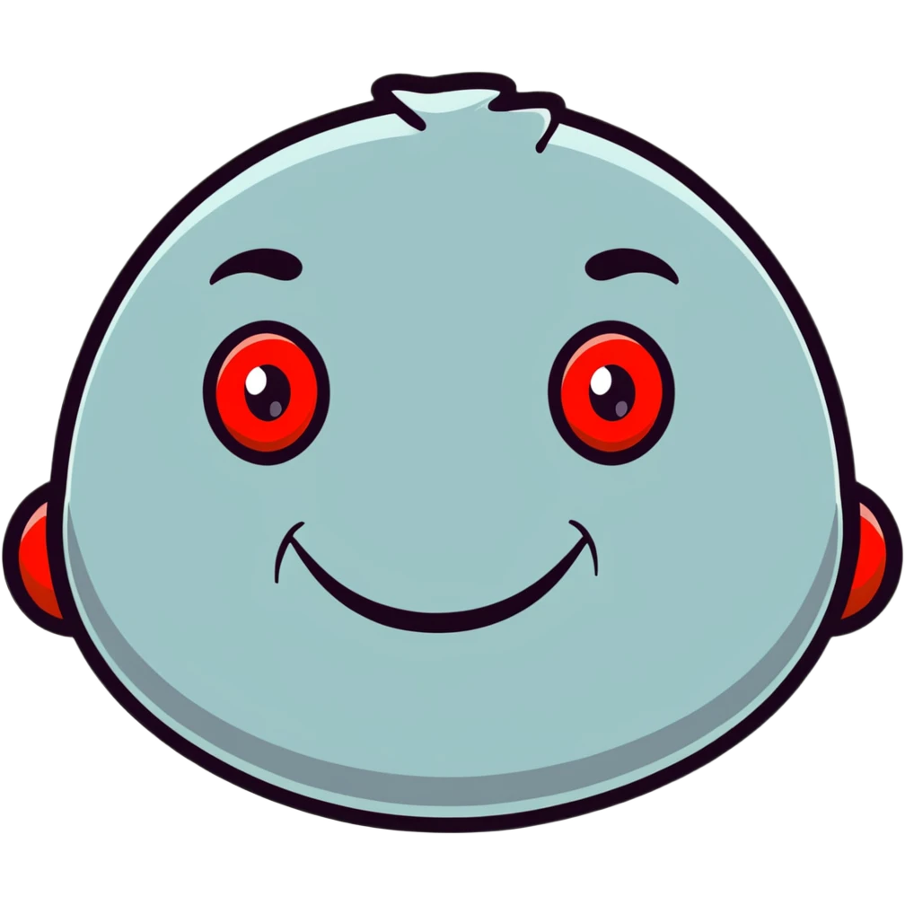 A goofy face with heavy droopy eyelids, red eyes, and a lazy smile - stoned high expression emoji