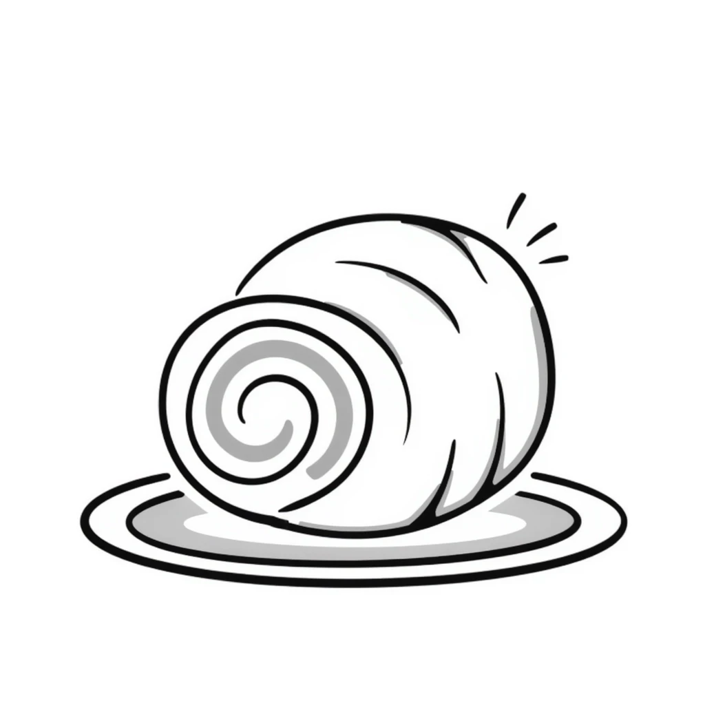 Hand-drawn spiral-cut holiday ham on a platter emoji