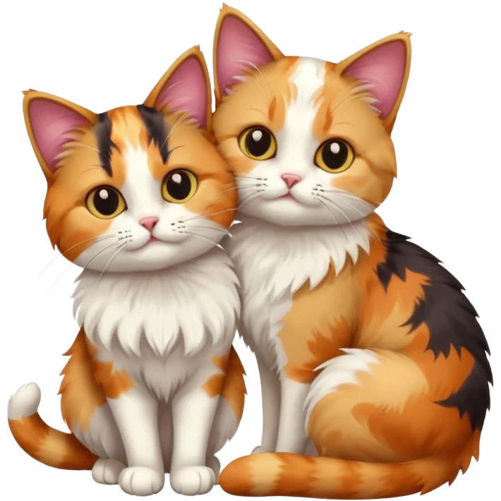 two cats grooming each other emoji