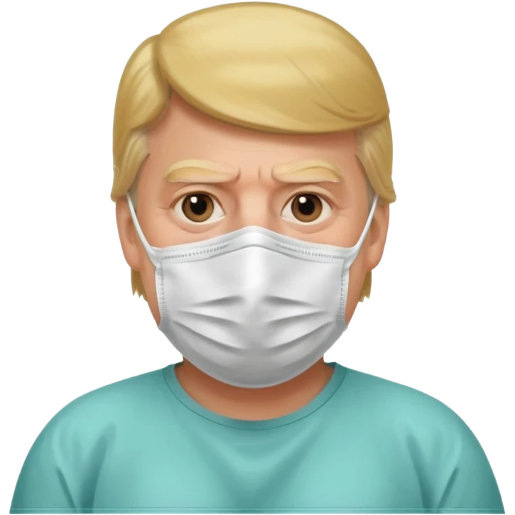 Donald Trump wearing surgical mask emoji