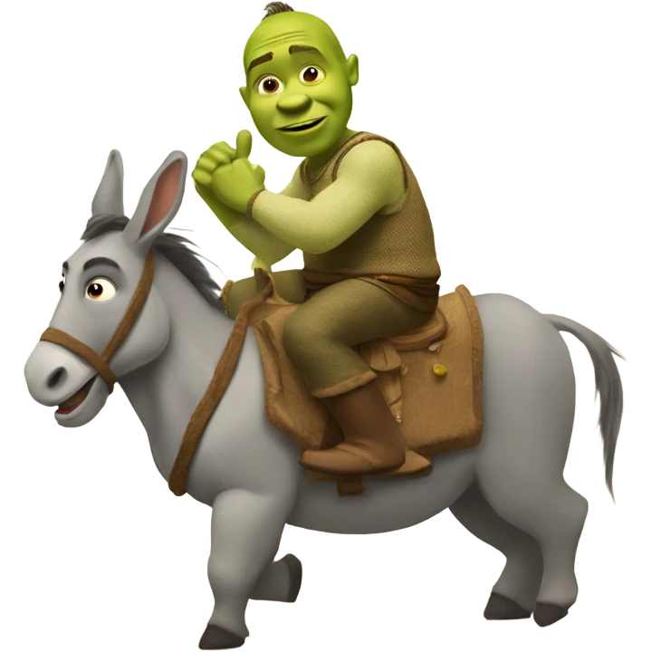 shrek riding donkey emoji