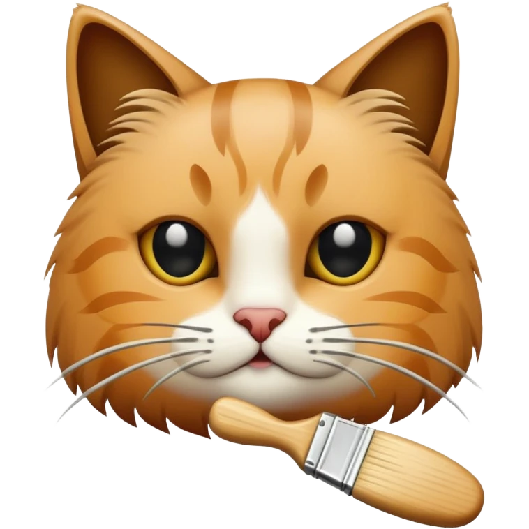 cat brush emoji