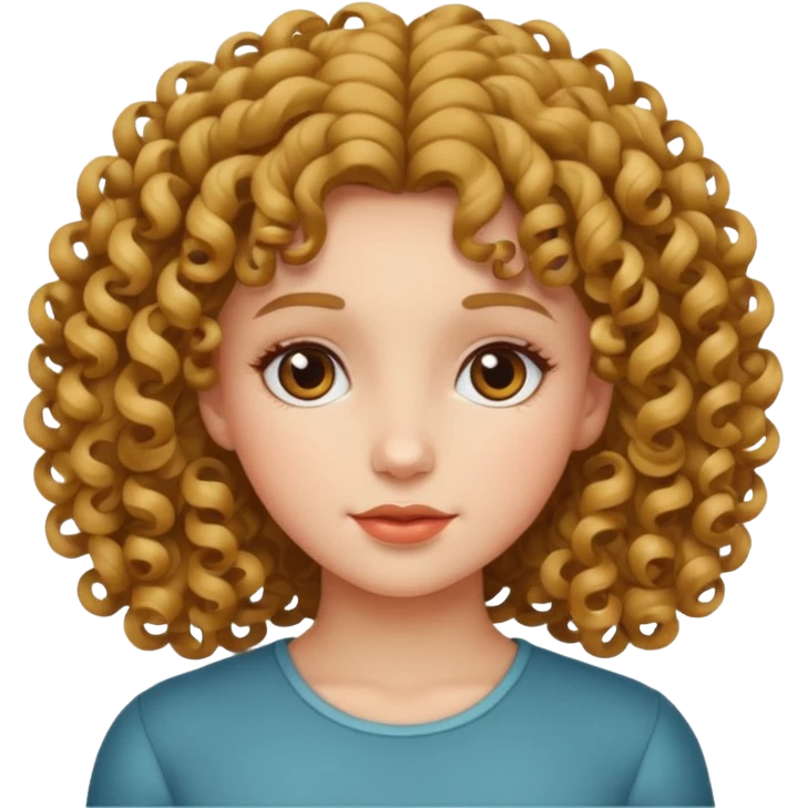 girl with curls emoji