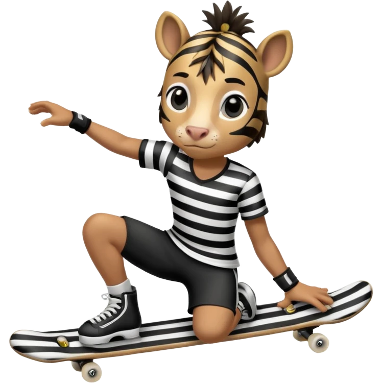 skater zebra emoji