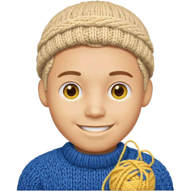 Knitted style faceboy emoji