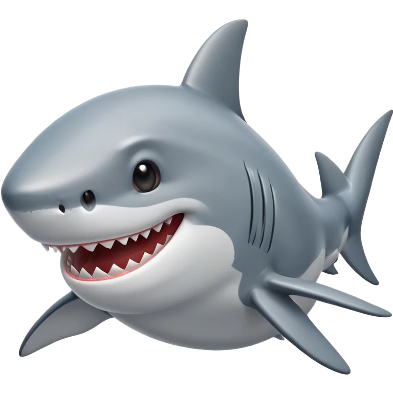 Friendly shark emoji