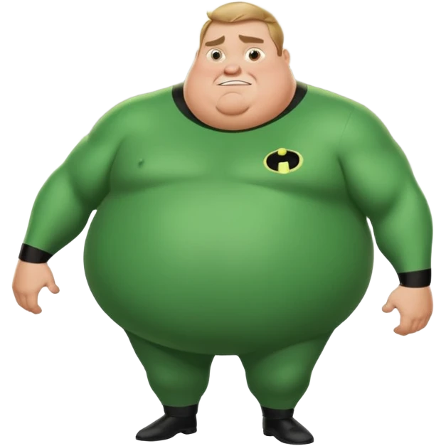 green fat mr incredible farting with giant fart cloud emoji
