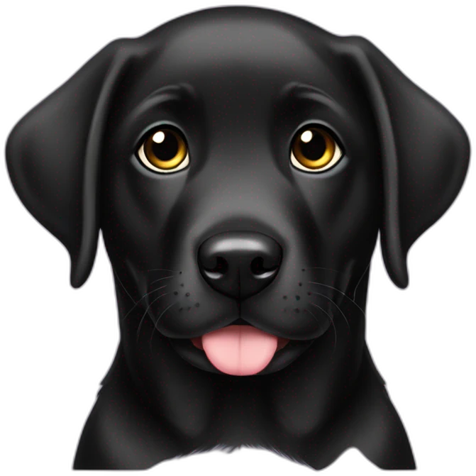  black labrador boy puppy heart eyes emoji