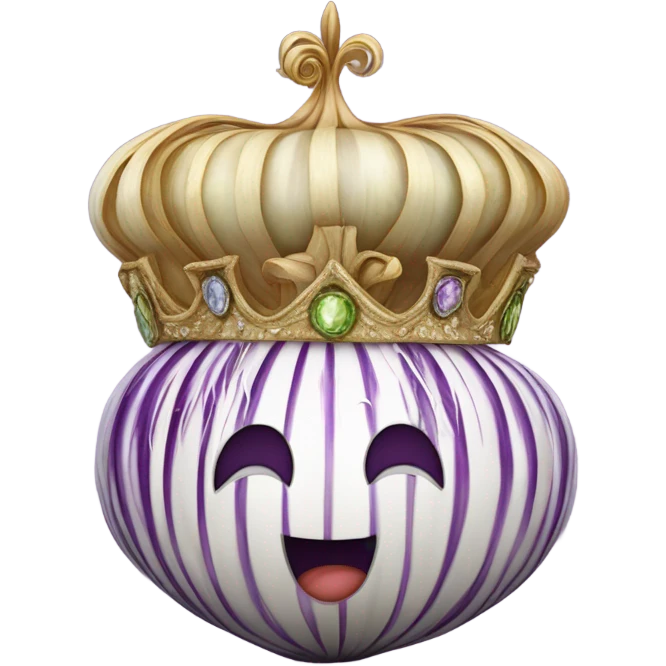 Onion with a crown emoji