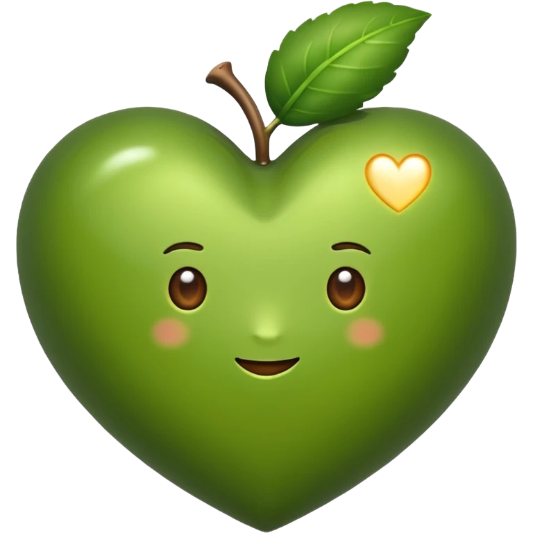 corazón 💚 verde oliva emoji