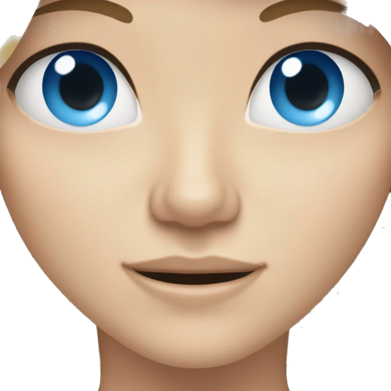 white blond girls blue eyes running emoji