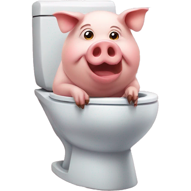 pig on a toilet emoji