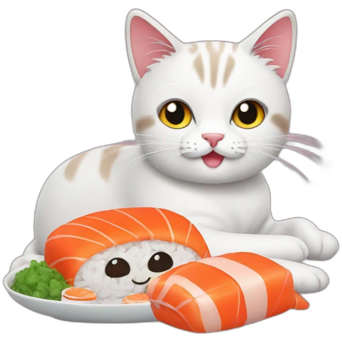 Cat with sushis emoji