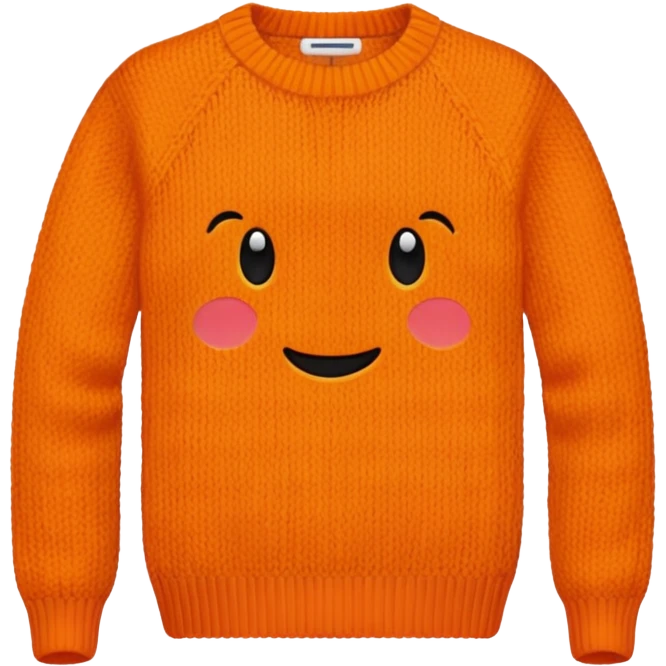 isolated orange sweater emoji