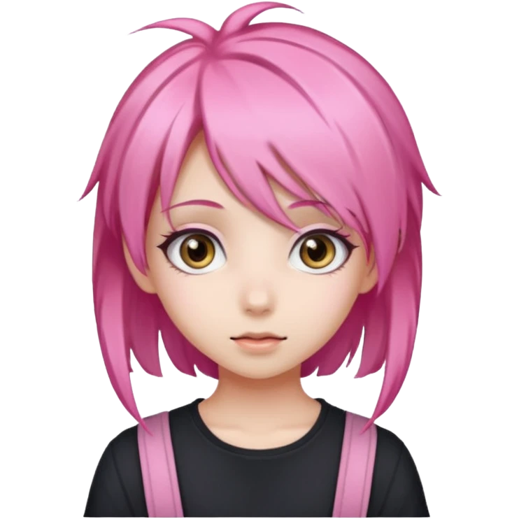 Anime girls with pink hair emoji