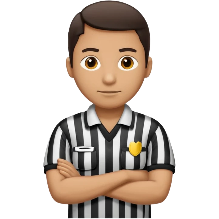 referee with crossed arms up emoji