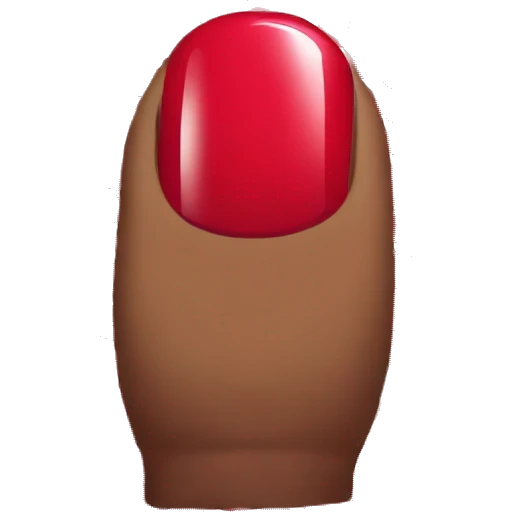 red nail polish only one nall no hand emoji