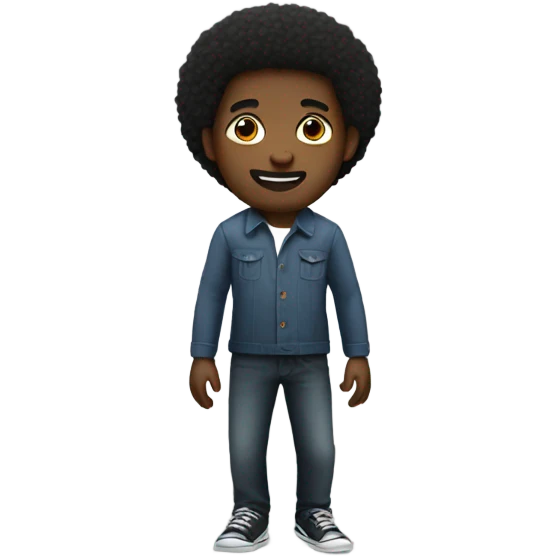 Black man with 3 legs emoji