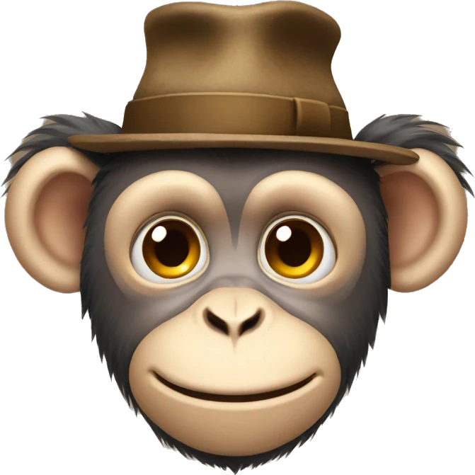 Monkey with hat emoji
