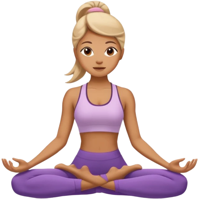 woman does yoga  emoji